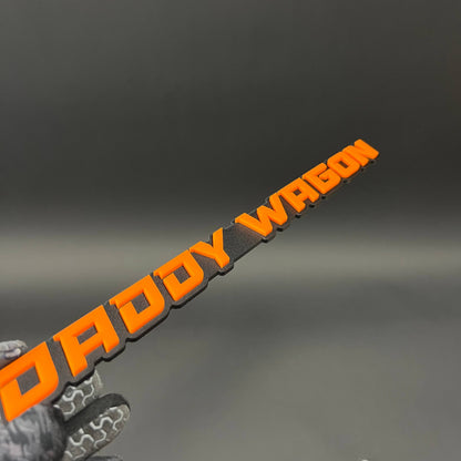 1PC DADDY WAGON 3D Acrylic Badge - Car Truck Emblem Fender Sticker