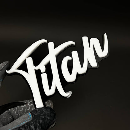 1PC Titan 3D Acrylic Badge - Car Truck Emblem Fender Tailgate Trunk Sticker