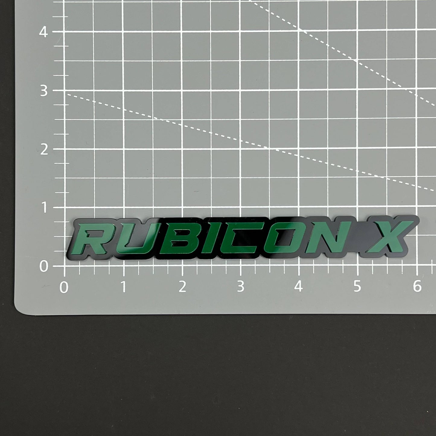 1PC RUBICON X 3D Acrylic Badge - Car Truck Emblem Fender Tailgate Trunk Sticker
