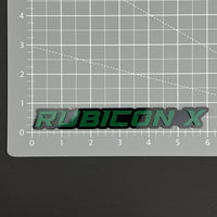 1PC RUBICON X 3D Acrylic Badge - Car Truck Emblem Fender Tailgate Trunk Sticker