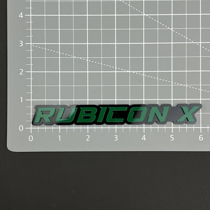 1PC RUBICON X 3D Acrylic Badge - Car Truck Emblem Fender Tailgate Trunk Sticker