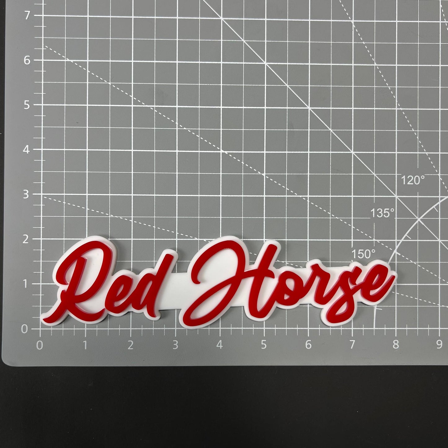 1PC Red Horse 3D Acrylic Badge - Car Truck Emblem Fender Tailgate Trunk Sticker