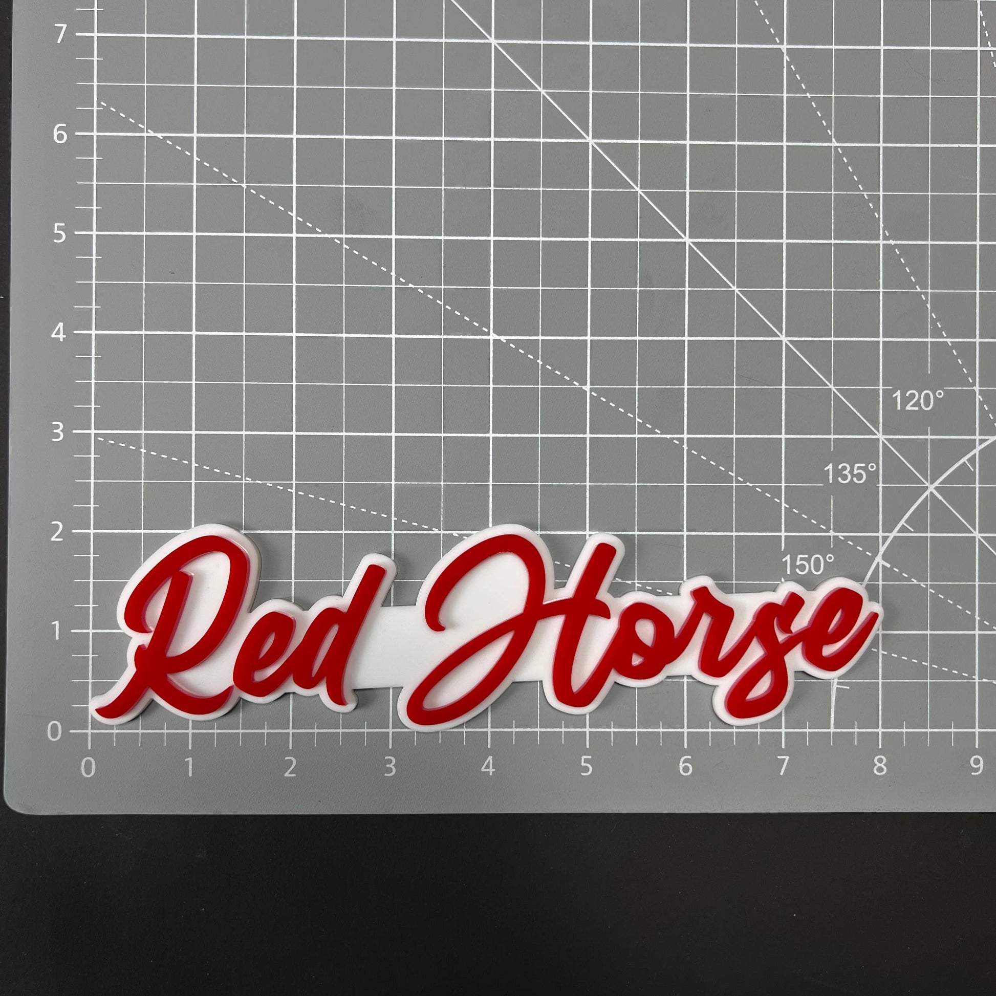 1PC Red Horse 3D Acrylic Badge - Car Truck Emblem Fender Tailgate Trunk Sticker