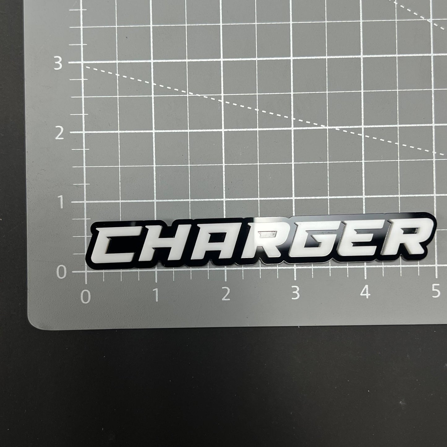 1PC CHARGER 3D Acrylic Badge - Car Truck Emblem Fender Tailgate Trunk Sticker