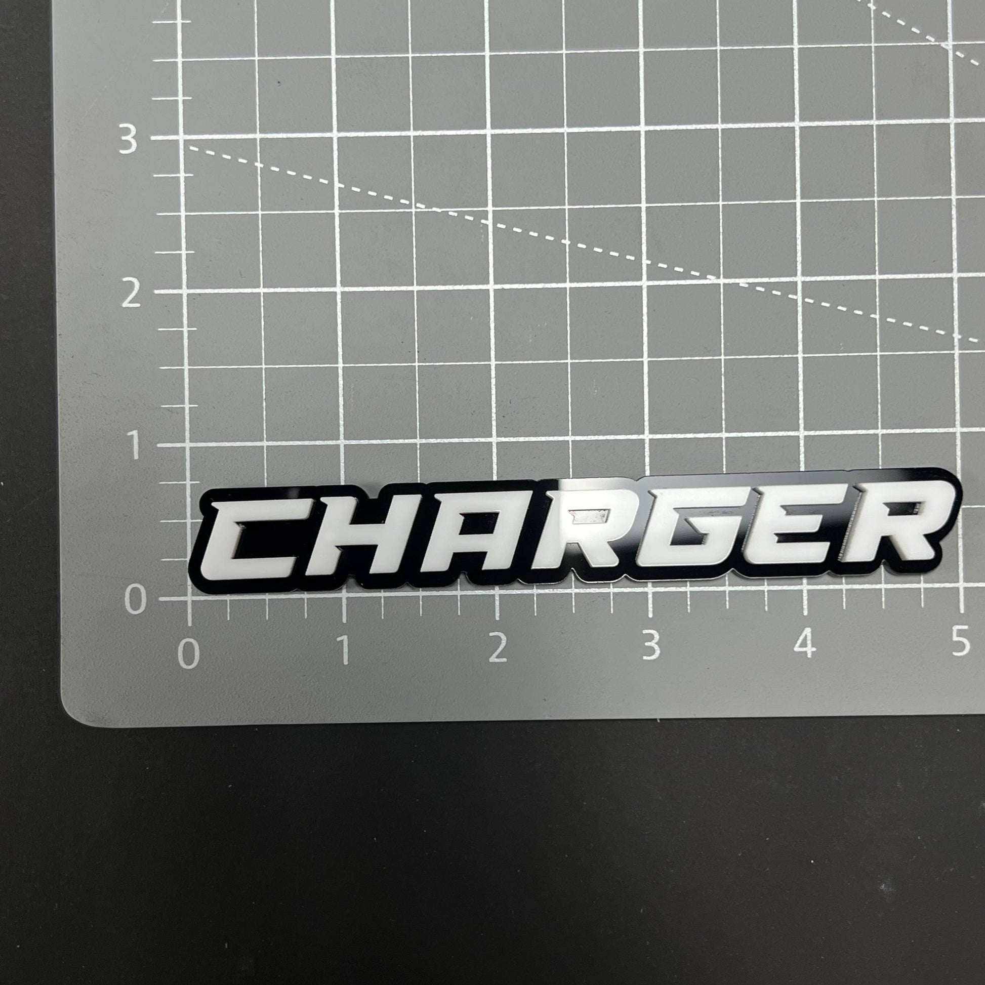 1PC CHARGER 3D Acrylic Badge - Car Truck Emblem Fender Tailgate Trunk Sticker