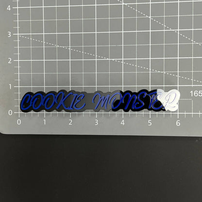 1PC COOKIE MONSTER 3D Acrylic Badge - Car Truck Emblem Fender Sticker
