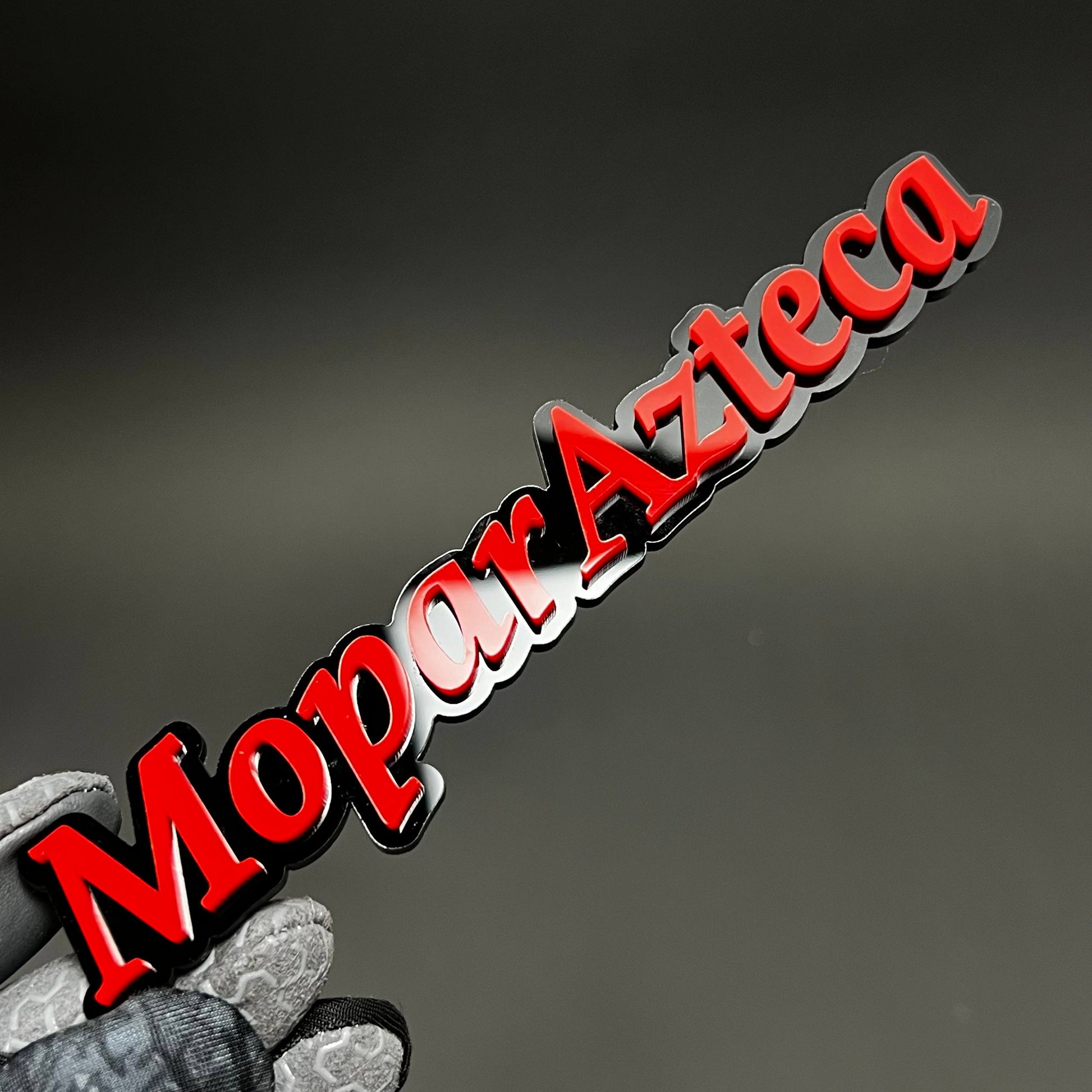 1PC MoparAzteca 3D Acrylic Badge - Car Truck Emblem Fender Sticker