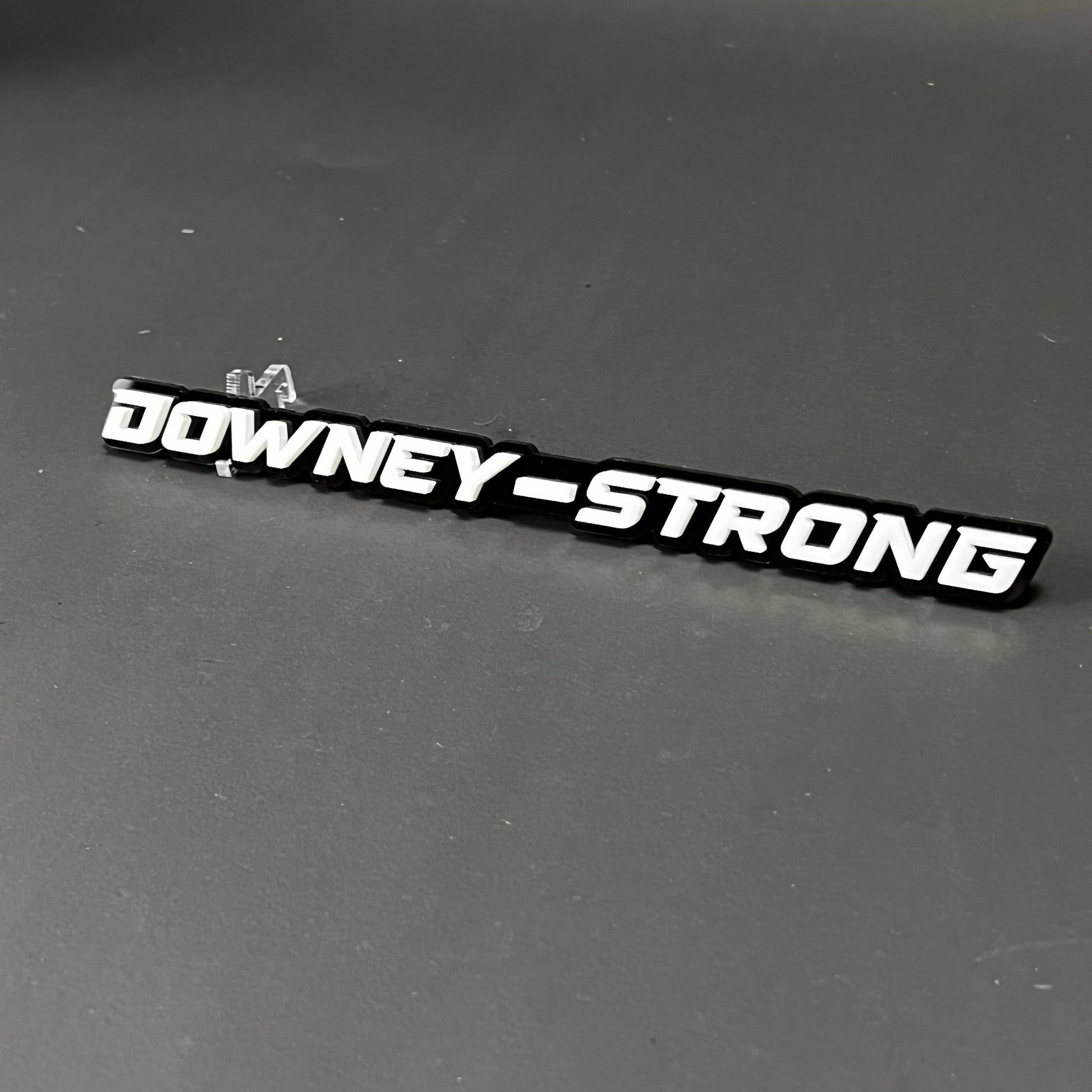 1PC DOWNEY-STRONG 3D Acrylic Badge - Car Truck Emblem Fender Sticker