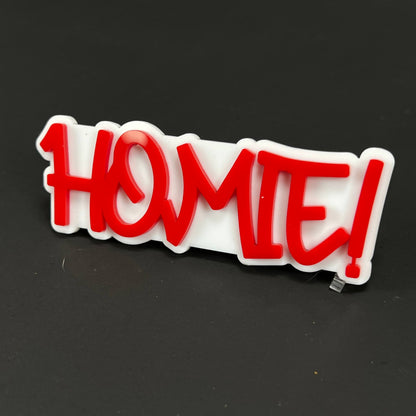 1PC HOMIE! 3D Acrylic Badge - Car Truck Emblem Fender Tailgate Trunk Sticker