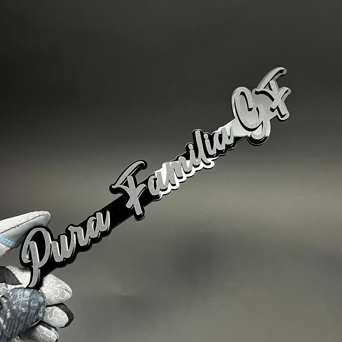 1PC Pura Familia GF 3D Acrylic Badge - Car Truck Emblem Fender Sticker