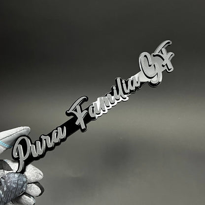 1PC Pura Familia GF 3D Acrylic Badge - Car Truck Emblem Fender Sticker