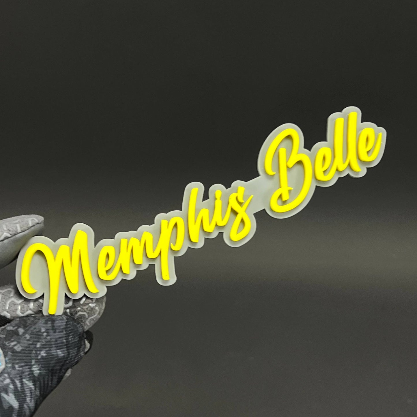 1PC Memphis Belle 3D Acrylic Badge - Car Truck Emblem Fender Sticker