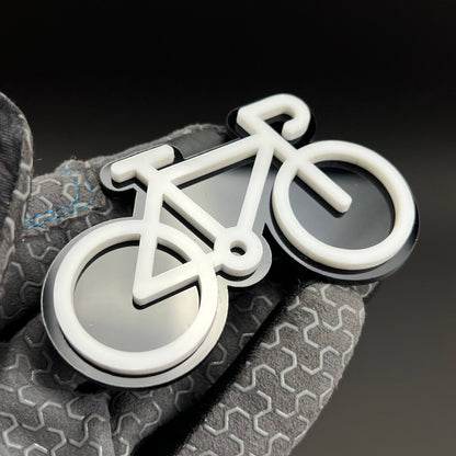1PC Bicycle 3D Acrylic Badge - Car Truck Emblem Fender Tailgate Trunk Sticker