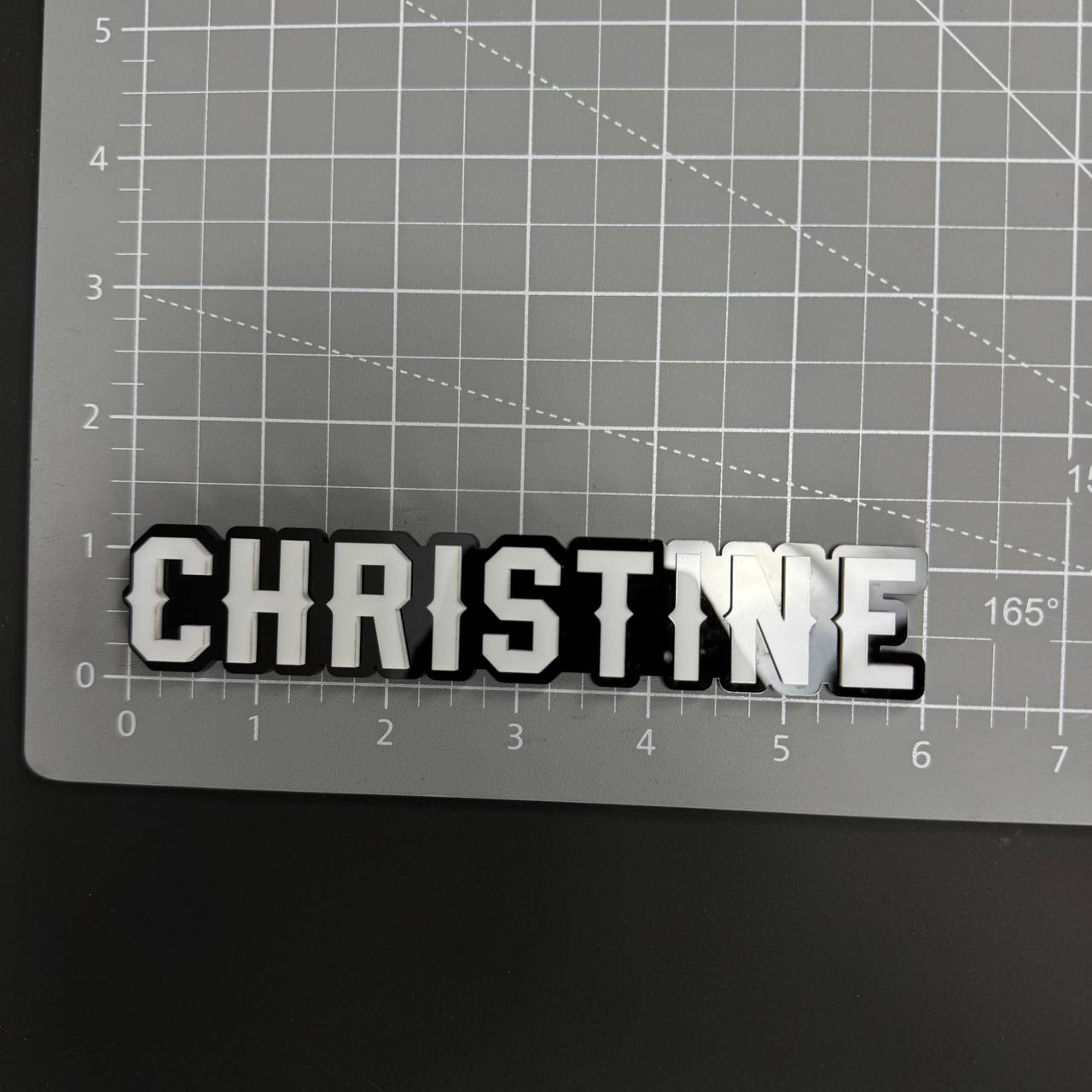 1PC CHRISTINE 3D Acrylic Badge - Car Truck Emblem Fender Tailgate Trunk Sticker