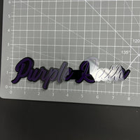 1PC Purple Rain 3D Acrylic Badge - Car Truck Emblem Fender Sticker