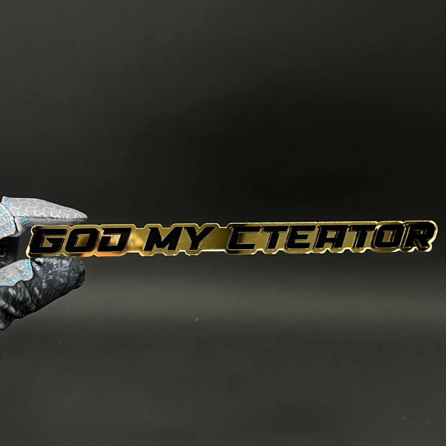 1PC GOD MY CREATOR 3D Acrylic Badge - Car Truck Emblem Fender Sticker