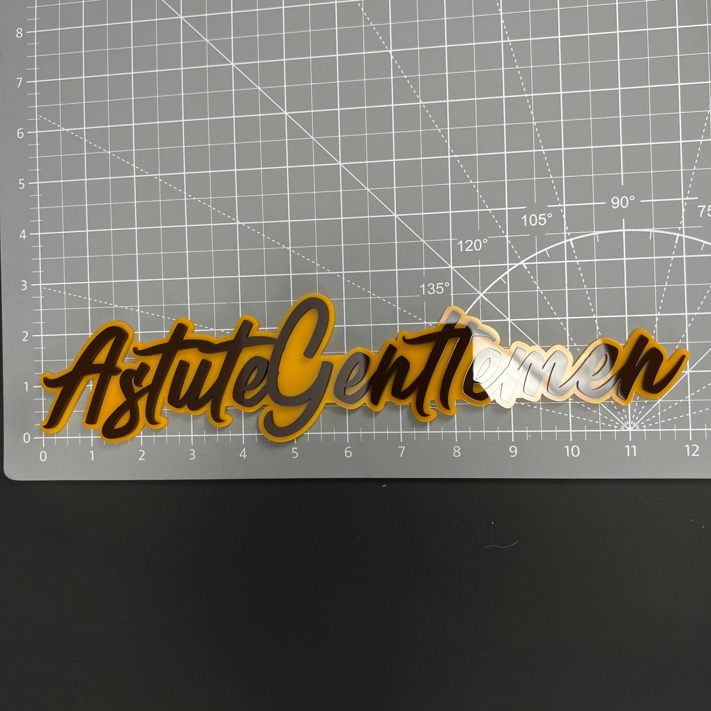 1PC AstuteGentlemen 3D Acrylic Badge - Car Truck Emblem Fender Sticker