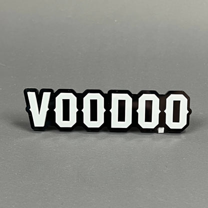 Voodoo White 3D Acrylic Badge - Car Truck Emblem Fender Tailgate Trunk Sticker