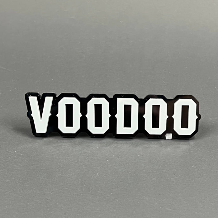 Voodoo White 3D Acrylic Badge - Car Truck Emblem Fender Tailgate Trunk Sticker