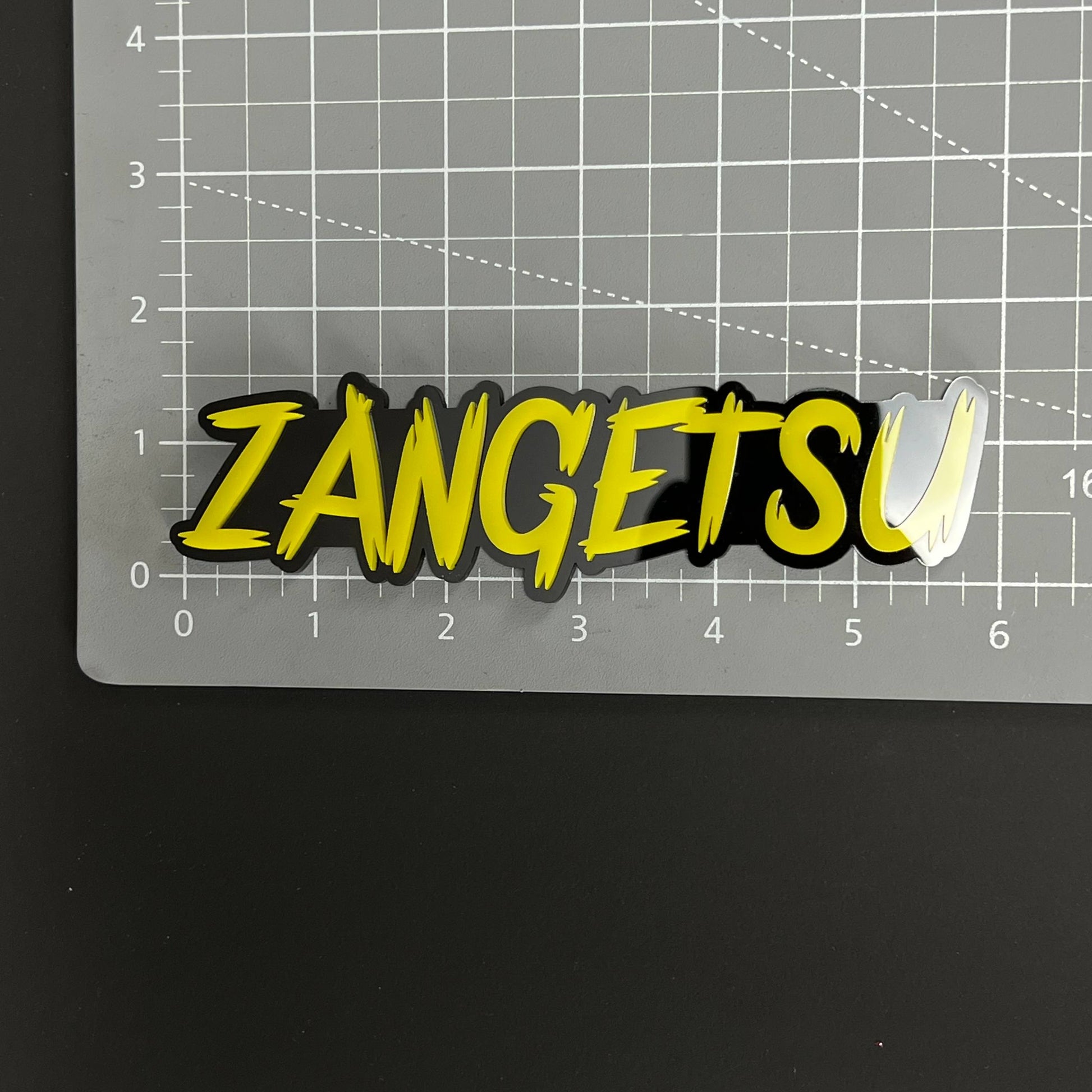 1PC ZANGETSU 3D Acrylic Badge - Car Truck Emblem Fender Tailgate Trunk Sticker