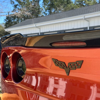 1PC Corvette Emblem 3D Acrylic Badge - Car Truck Emblem Fender Sticker