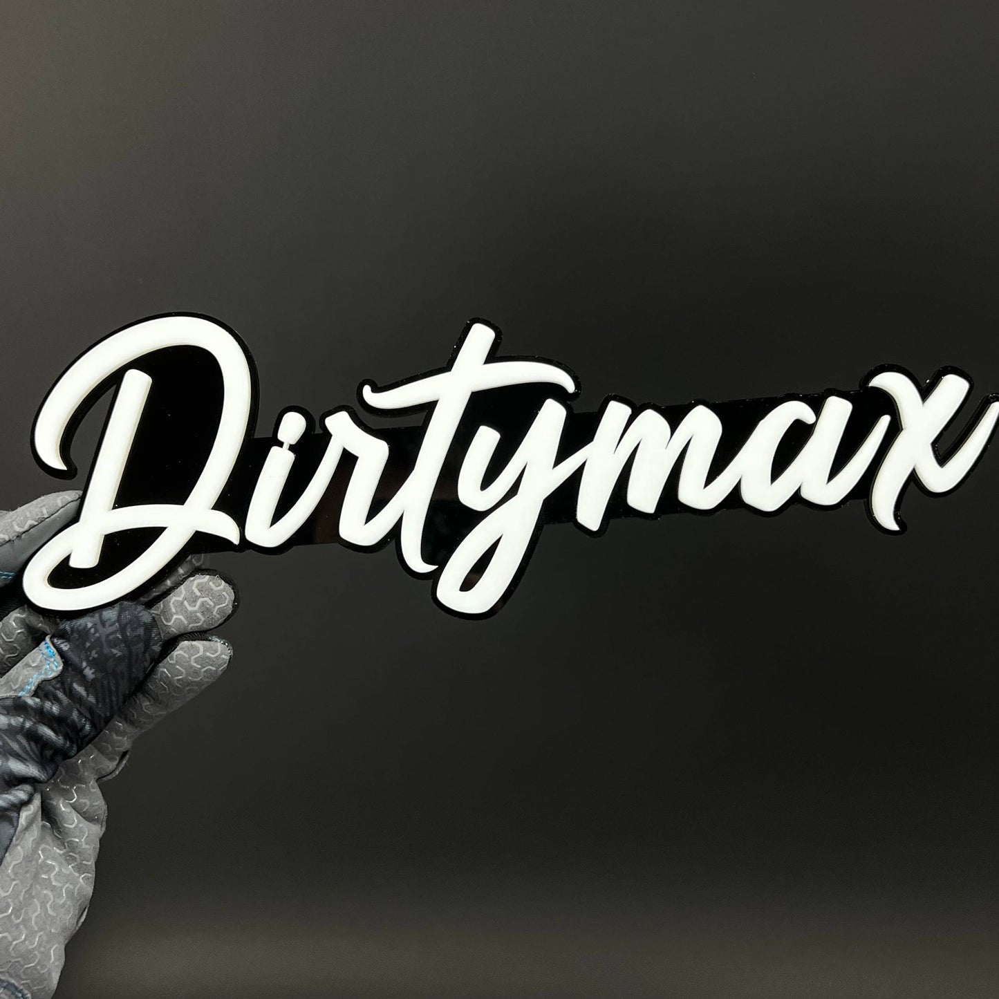1PC DIRTYMAX 3D Acrylic Badge - Car Truck Emblem Fender Tailgate Trunk Sticker