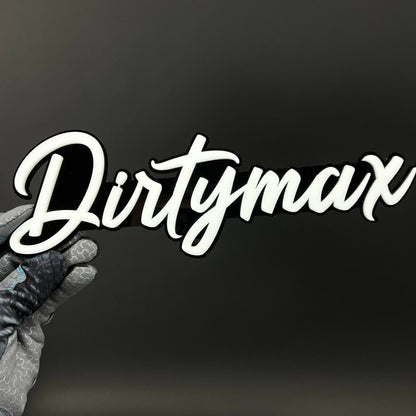 1PC DIRTYMAX 3D Acrylic Badge - Car Truck Emblem Fender Tailgate Trunk Sticker
