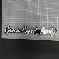 1PC Green Eyed Lady 3D Acrylic Badge - Car Truck Emblem Fender Sticker