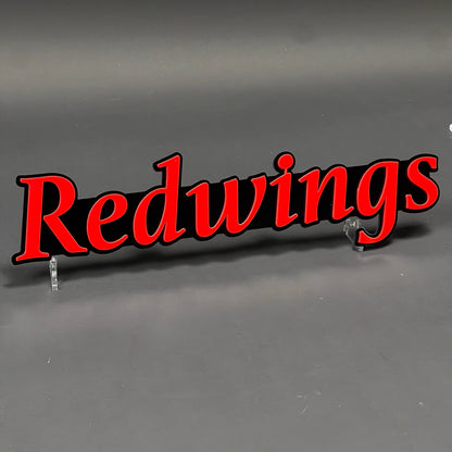 1PC Redwings 3D Acrylic Badge - Car Truck Emblem Fender Tailgate Trunk Sticker