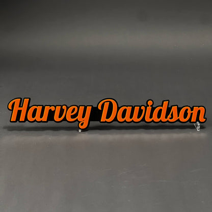 1PC Harvey Davidson 3D Acrylic Badge - Car Truck Emblem Fender Sticker