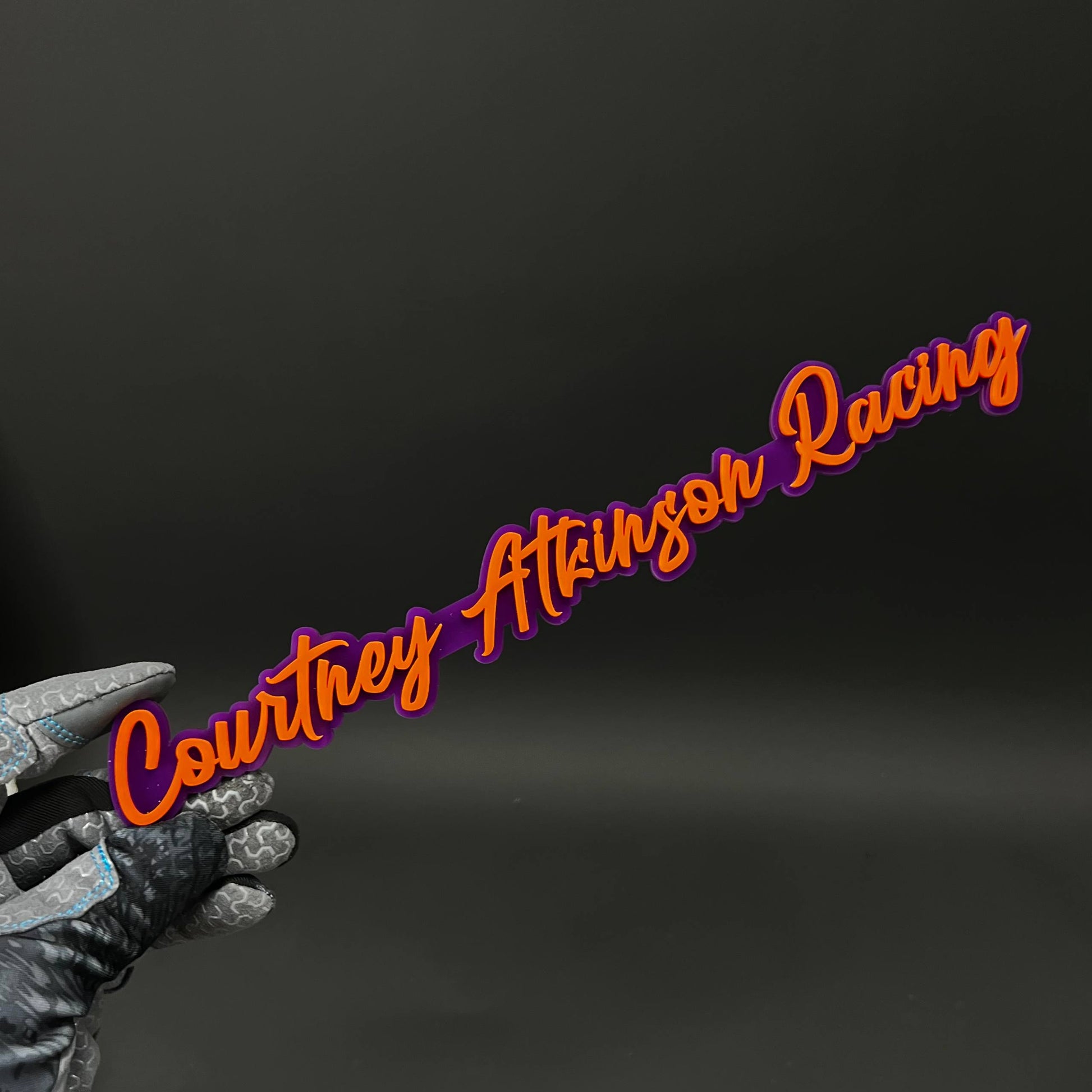 1PC Courtney Atkinson Racing 3D Acrylic Badge - Car Truck Emblem Fender Sticker
