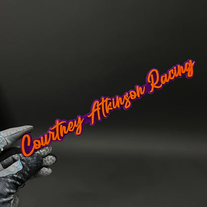 1PC Courtney Atkinson Racing 3D Acrylic Badge - Car Truck Emblem Fender Sticker