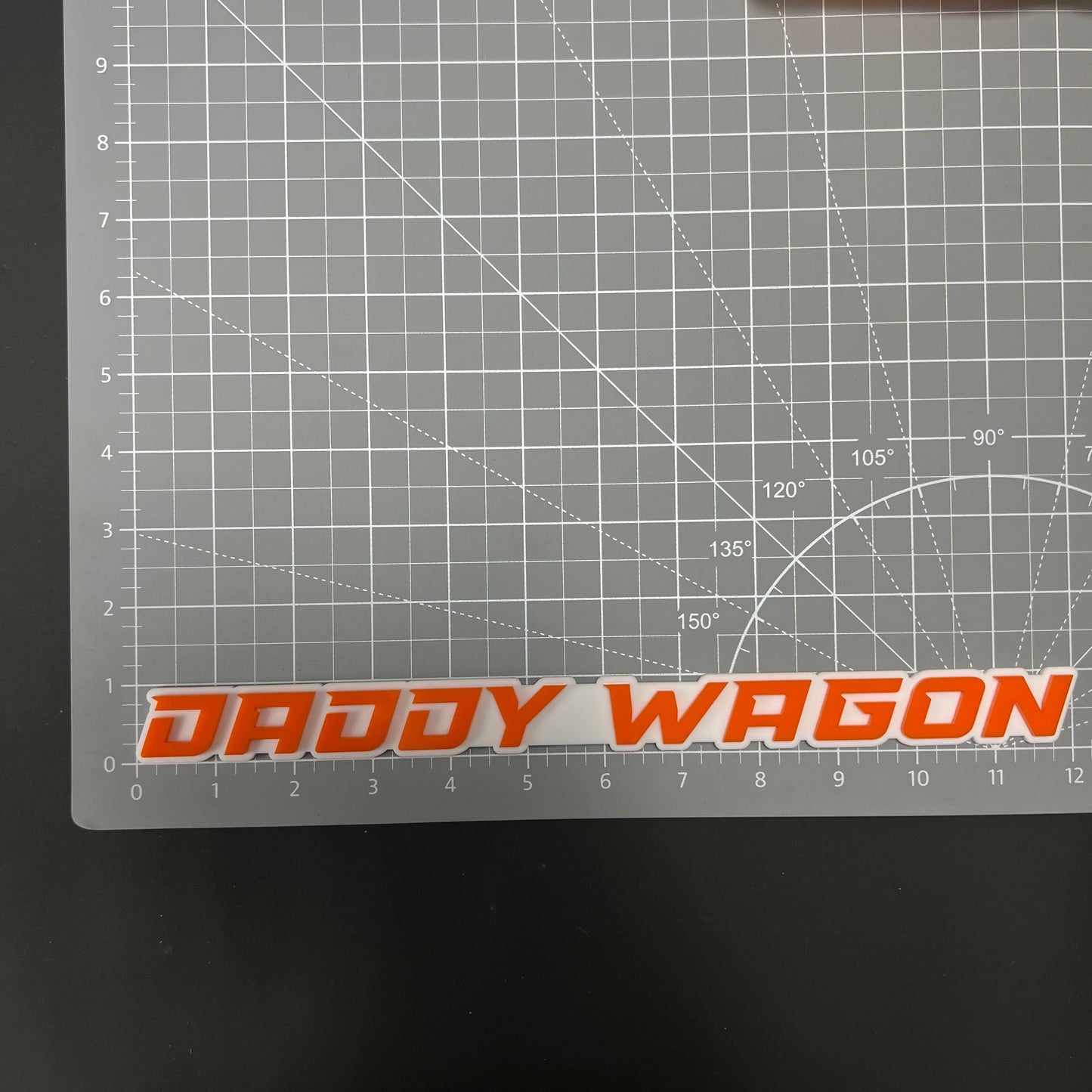 1PC DADDY WAGON 3D Acrylic Badge - Car Truck Emblem Fender Sticker