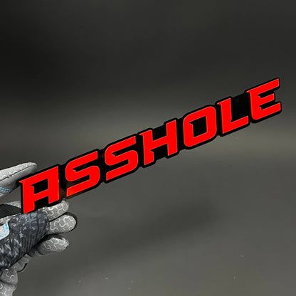 1PC ASSHOLE 3D Acrylic Badge - Car Truck Emblem Fender Tailgate Trunk Sticker