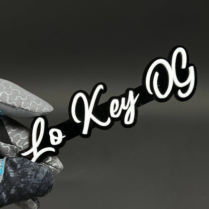 1PC Lo Key OG 3D Acrylic Badge - Car Truck Emblem Fender Tailgate Trunk Sticker