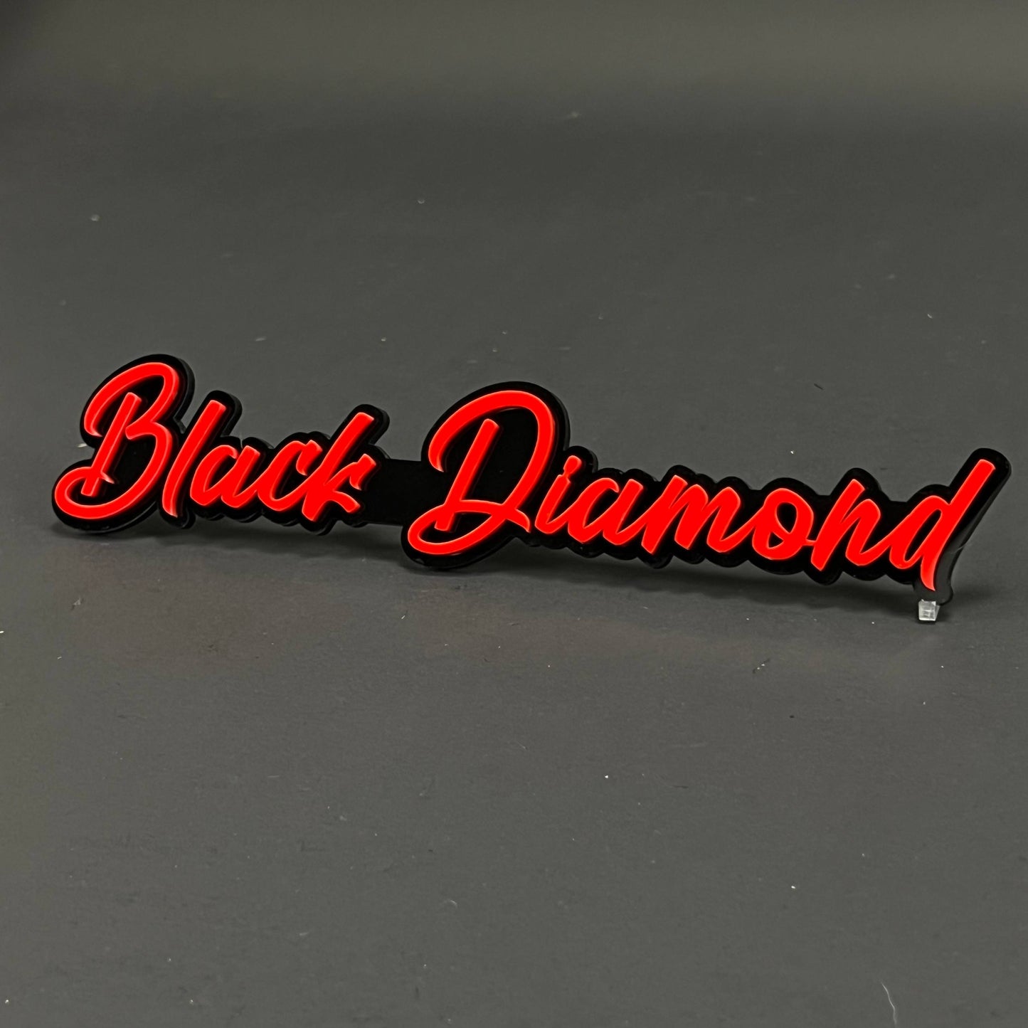 1PC Black Diamond 3D Acrylic Badge - Car Truck Emblem Fender Sticker
