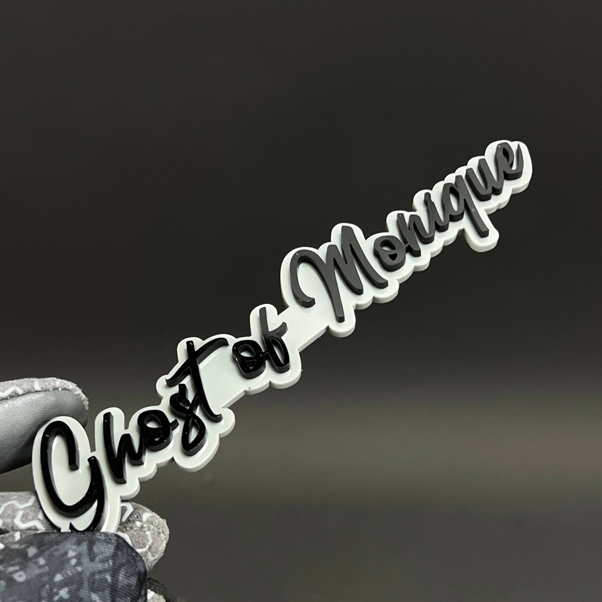 1PC Ghost of Monique 3D Acrylic Badge - Car Truck Emblem Fender Sticker