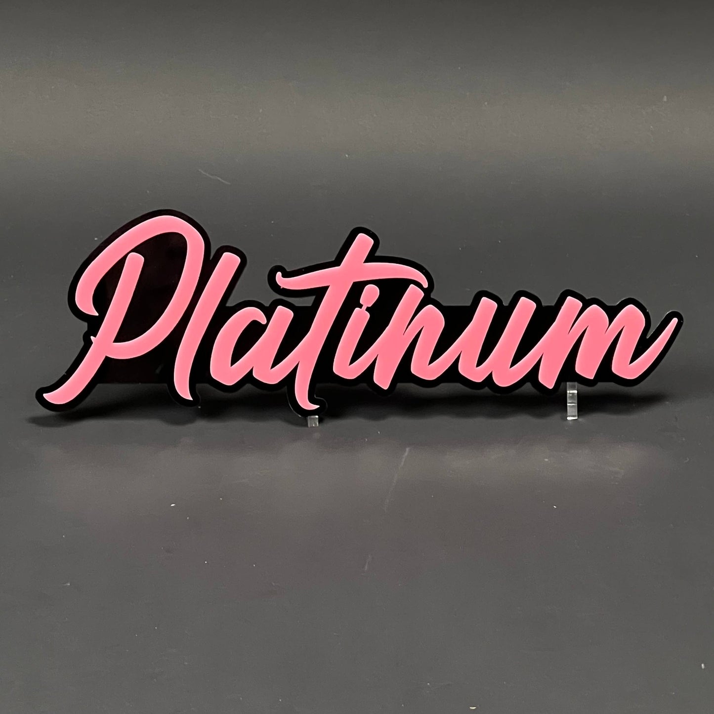 1PC Platinum 3D Acrylic Badge - Car Truck Emblem Fender Tailgate Trunk Sticker