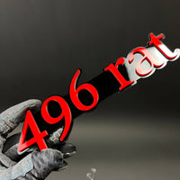 1PC 496 rat 3D Acrylic Badge - Car Truck Emblem Fender Tailgate Trunk Sticker