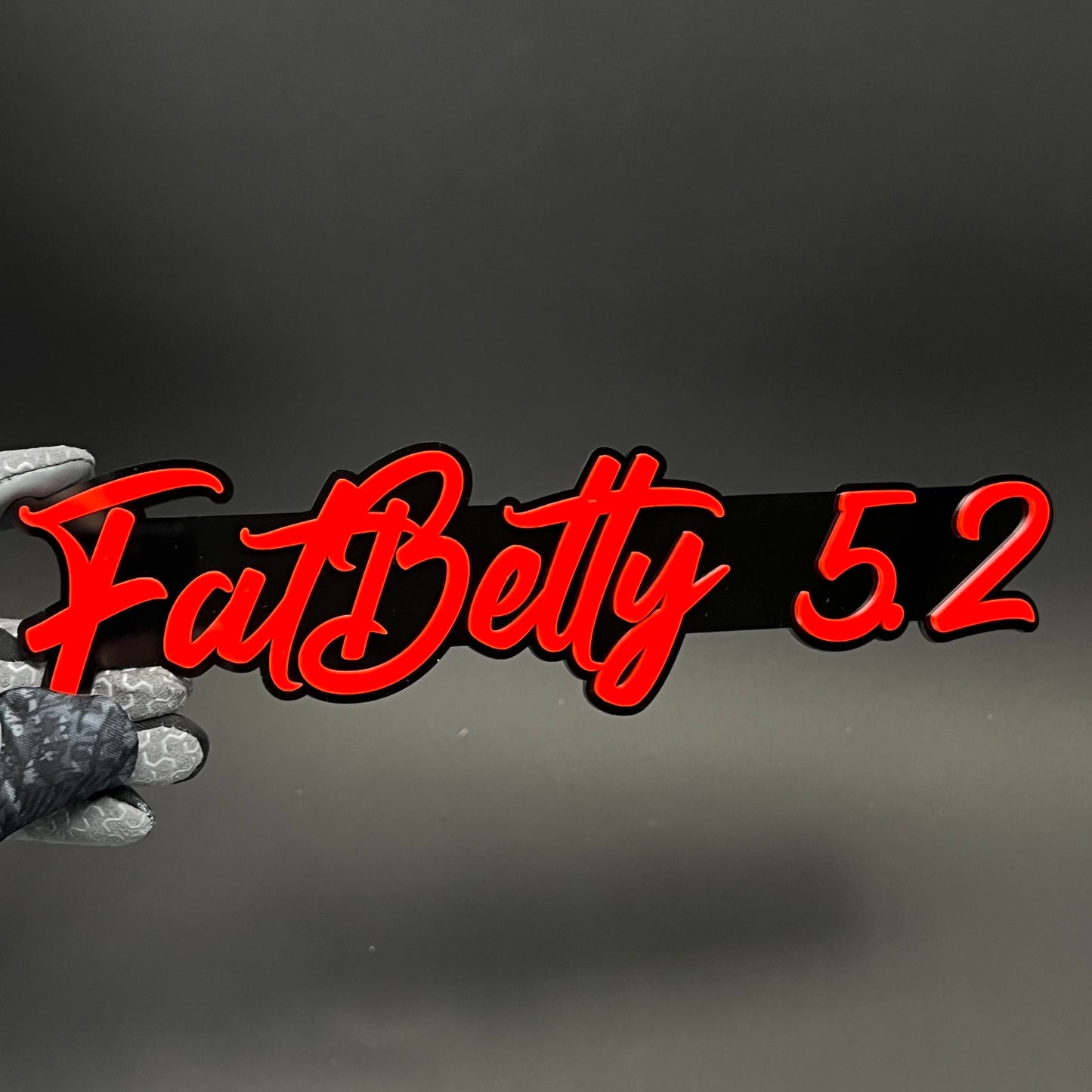 1PC FatBetty 52 3D Acrylic Badge - Car Truck Emblem Fender Sticker