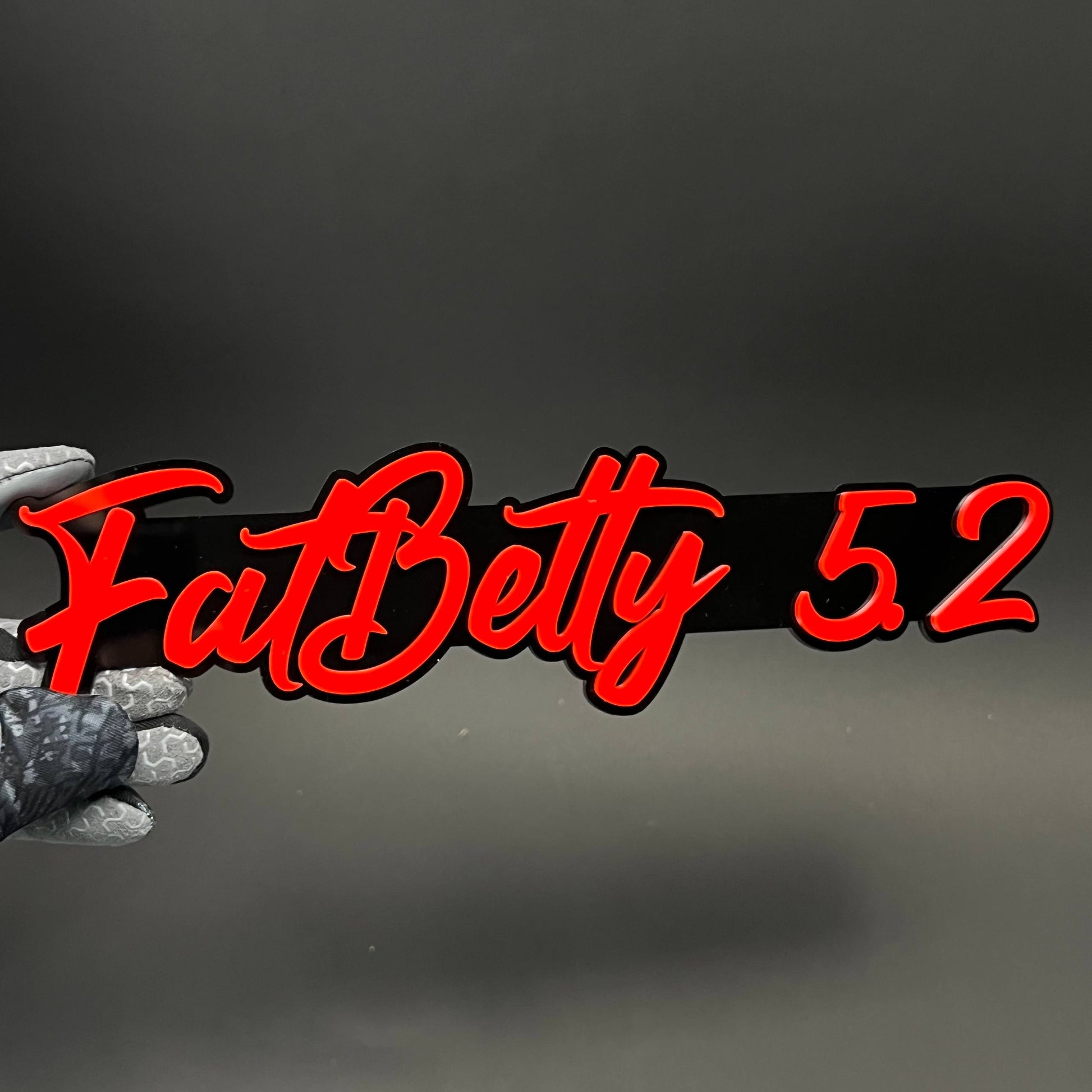 1PC FatBetty 52 3D Acrylic Badge - Car Truck Emblem Fender Sticker