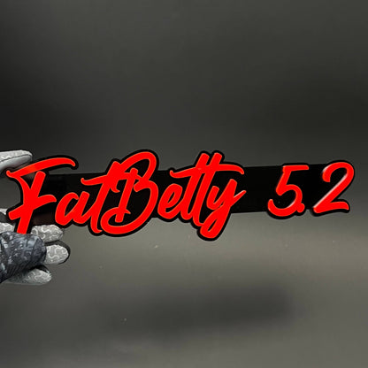 1PC FatBetty 52 3D Acrylic Badge - Car Truck Emblem Fender Sticker