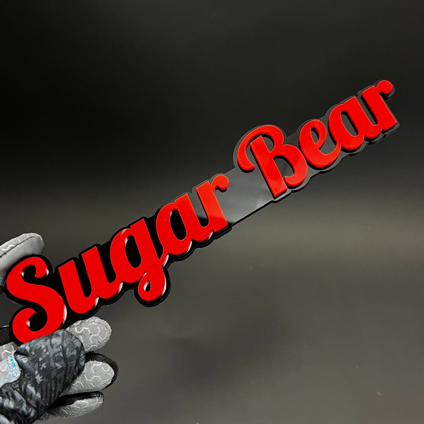 1PC Sugar Bear 3D Acrylic Badge - Car Truck Emblem Fender Tailgate Trunk Sticker