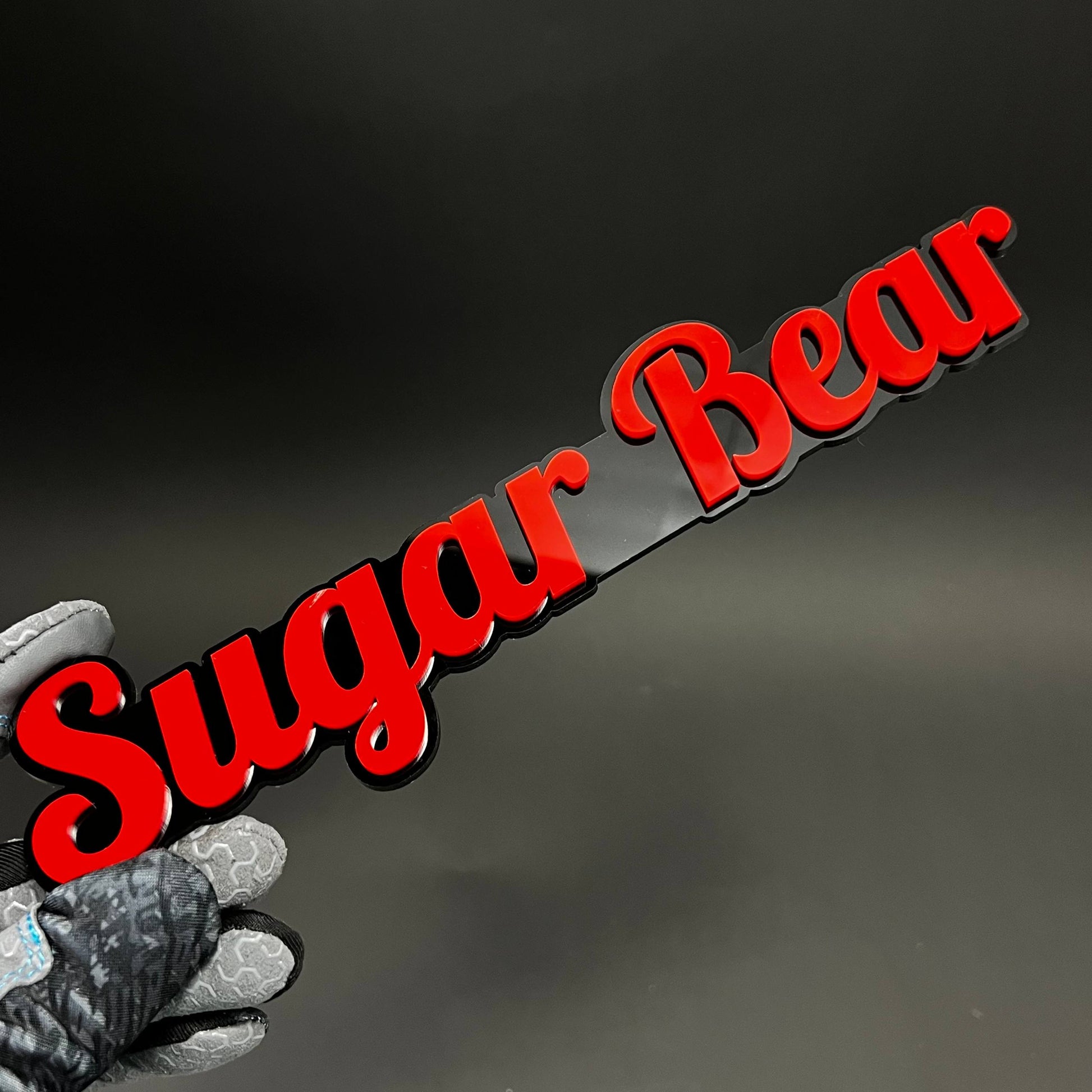 1PC Sugar Bear 3D Acrylic Badge - Car Truck Emblem Fender Tailgate Trunk Sticker