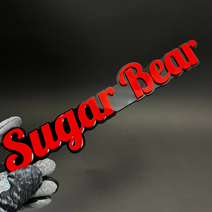 1PC Sugar Bear 3D Acrylic Badge - Car Truck Emblem Fender Tailgate Trunk Sticker