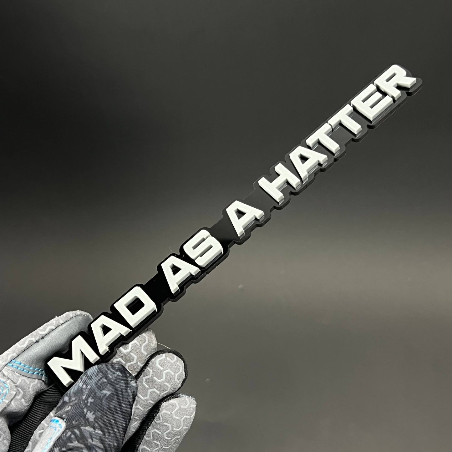 1PC MAD AS A HATTER 3D Acrylic Badge - Car Truck Emblem Fender Sticker