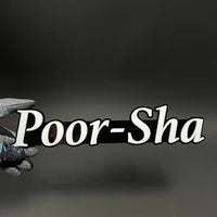 1PC Poor-Sha 3D Acrylic Badge - Car Truck Emblem Fender Tailgate Trunk Sticker