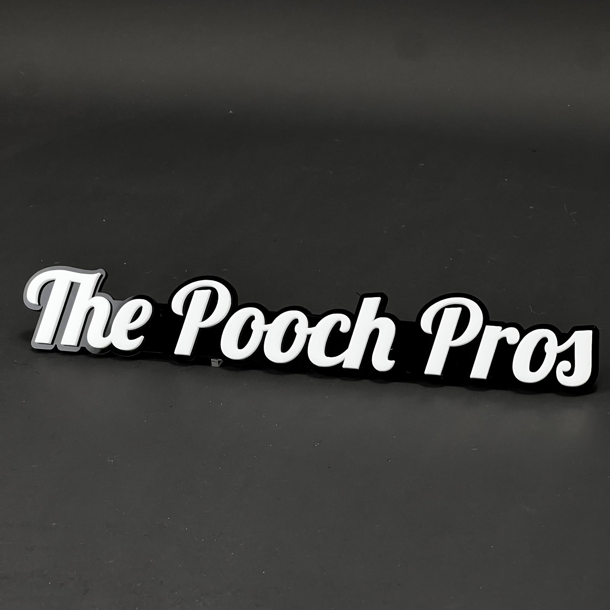 1PC The Pooch Pros 3D Acrylic Badge - Car Truck Emblem Fender Sticker