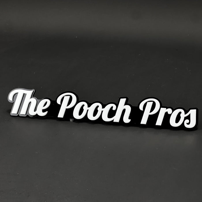 1PC The Pooch Pros 3D Acrylic Badge - Car Truck Emblem Fender Sticker