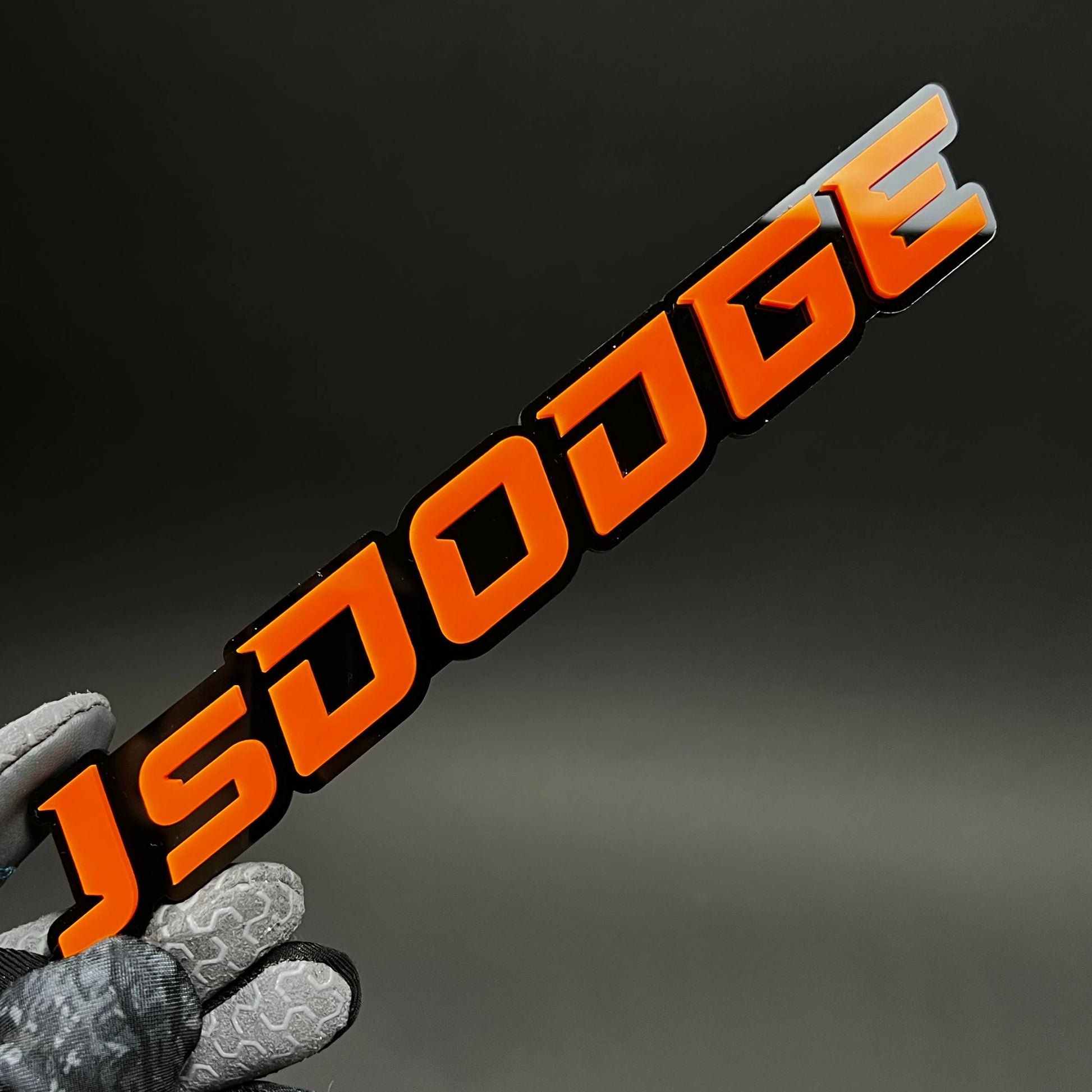 1PC JsDODGE 3D Acrylic Badge - Car Truck Emblem Fender Tailgate Trunk Sticker